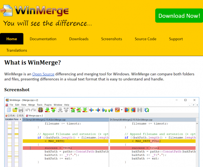 winmerge compare multiple columns of excel file